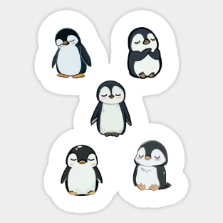 Sleeping Penguin Sticker